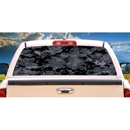 Entretenimiento Digital Camo Rear Window Graphic Truck View Thru Vinyl Back Decal EN2678316